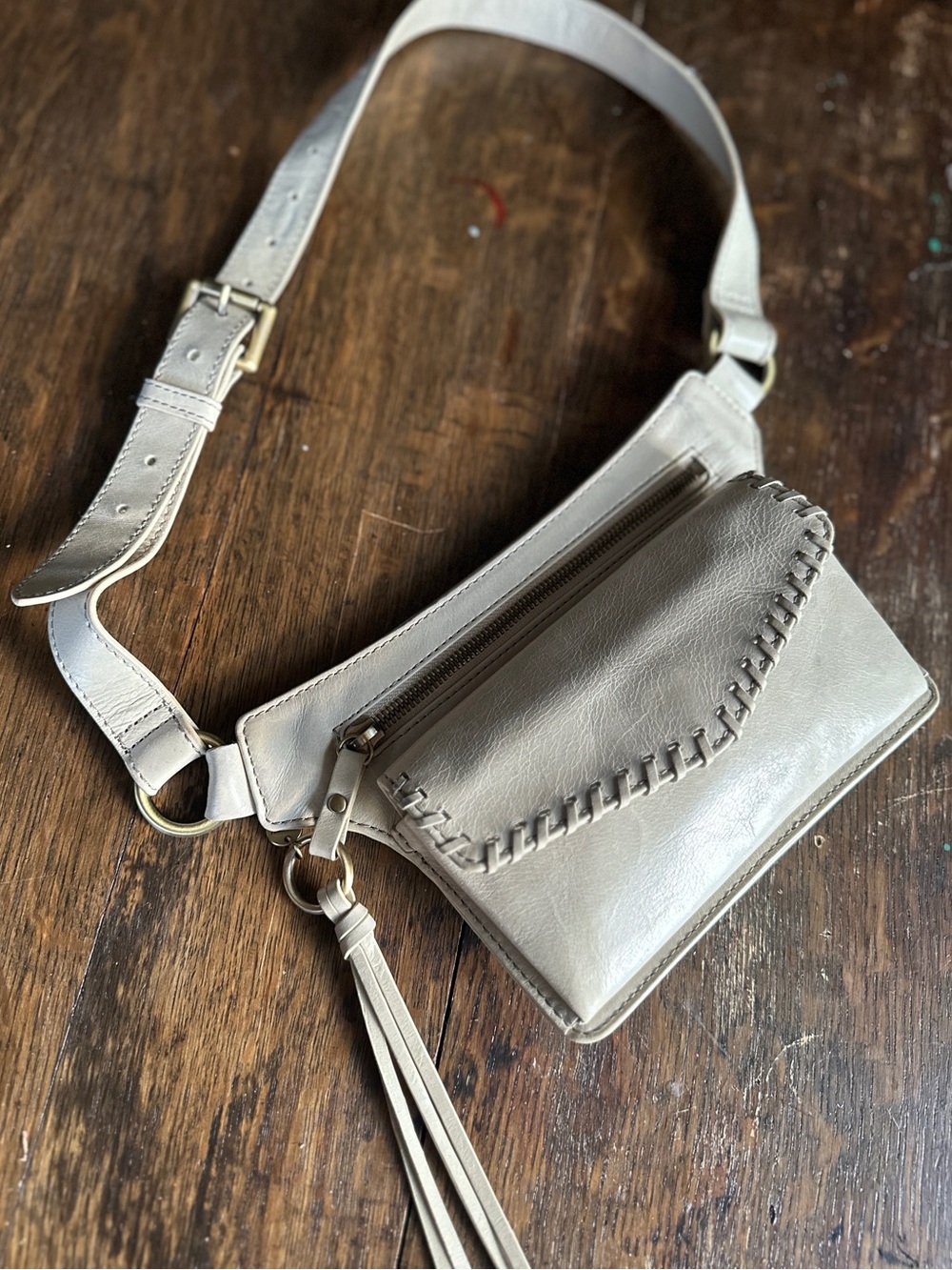 HOBO Brae Alabaster Leather Convertible Sling Belt Bag